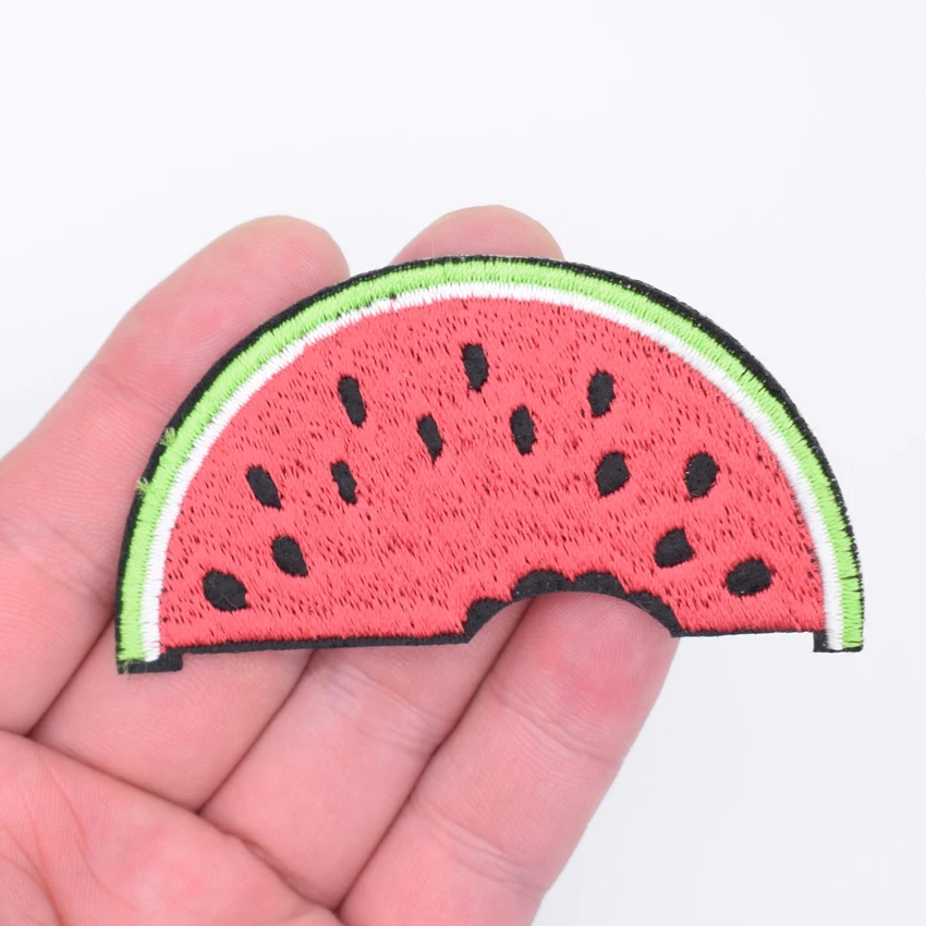 2Pcs Cute Watermelon Patches Embroidered Iron On Patch For Clothing