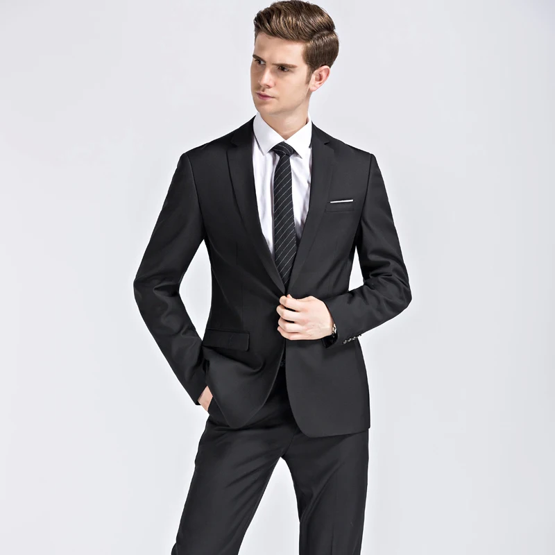 Men-s-Modern-Fit-Two-Button-Two-Piece-Linen-Suit-Jacket-Pants-Mens-Black-Suits-New (1)