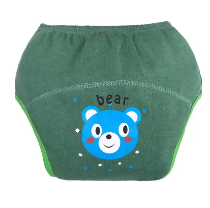 1 шт., Детские тренировочные штаны, трусики, подгузники многоразовые моющиеся детские подгузники, непромокаемые тканевые подгузники, хлопковые подгузники - Цвет: Bear
