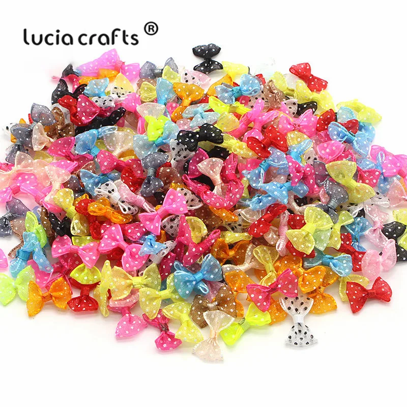 Lucia crafts 2 5 см 12 шт./24 шт. в горошек для девочек бутик мини бант волос головные уборы