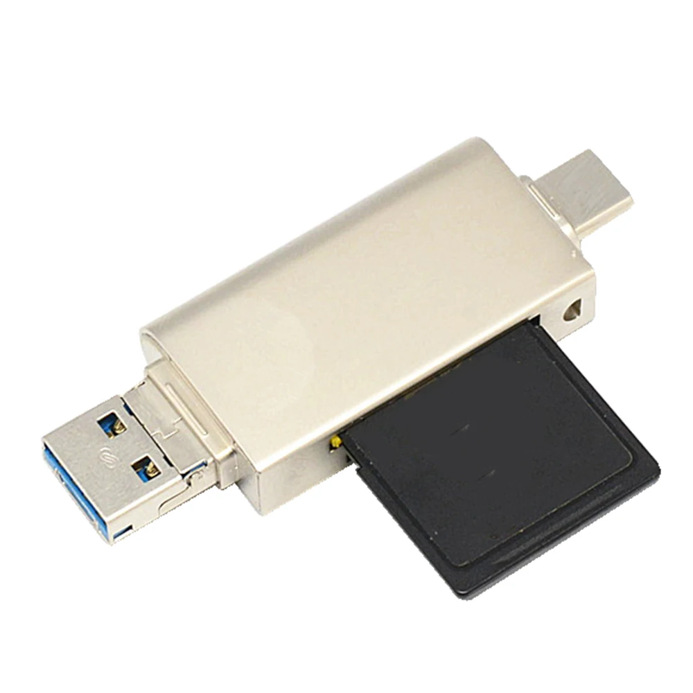 5-в-1 Тип C OTG SD устройство для считывания с tf-карт флеш-накопитель USB с гнездовым Интерфейс для ПК USB 3,0 чтения TF слот для карт памяти для