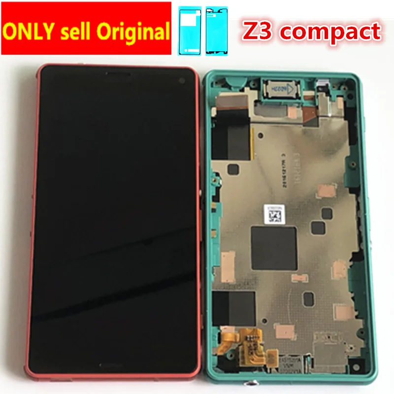 

New Full Original LCD display For Sony Xperia Z3 compact D5803 D5833 Digitizer Sensor Z3 mini Assembly Frame with Free Tools