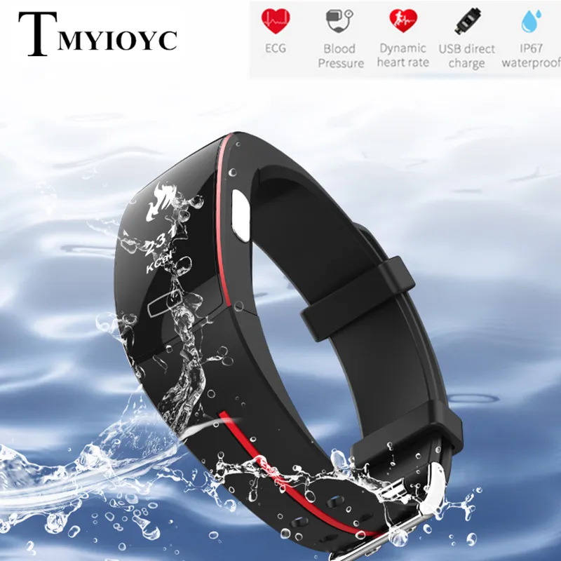 

P3 ECG+PPG Smart Band IP67 waterpoof Heart Rate tracker Fitness Bracelet Blood Pressure smartband Pedometer health wristband
