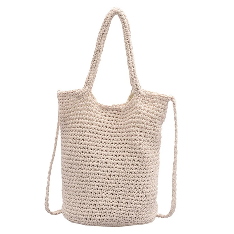 

Weaving Hollow Paper Straw Bag Shoulder Bag Female Beach Bag, Girl Fashion Travel Bag Women Casual Tote