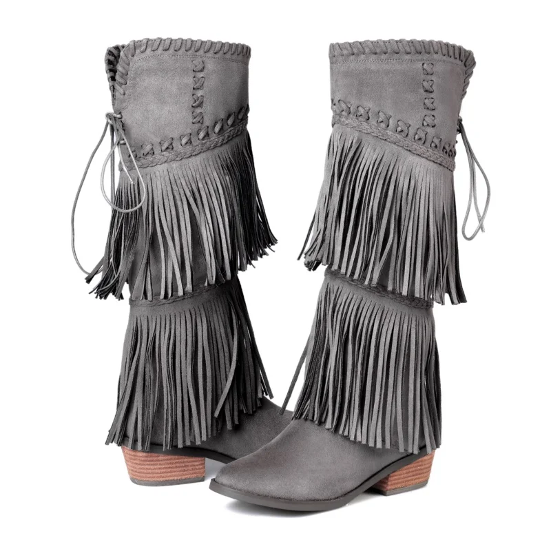 US $150.0 |TWISEE Fringe Frauen Stiefel braun Runde Kappe Stiefel Quadrat ferse Kniehohe Stiefel Winter Warme Schneeschuhe in TWISEE Fringe Frauen US $150.0 |TWISEE Fringe Frauen Stiefel braun Runde Kappe Stiefel Quadrat ferse Kniehohe Stiefel Winter Warme Schneeschuhe in TWISEE Fringe Frauen