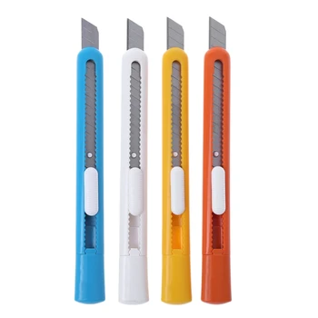 

Mini Utility Knife Blade Cutter Stainless Steel Retractable Razor Office Supply