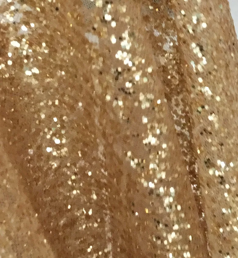 Золотые блестки Ткань Вышивка кружево ткань свадебное платье Тюль юбка материал ткани для лоскутов kumas telas por metros
