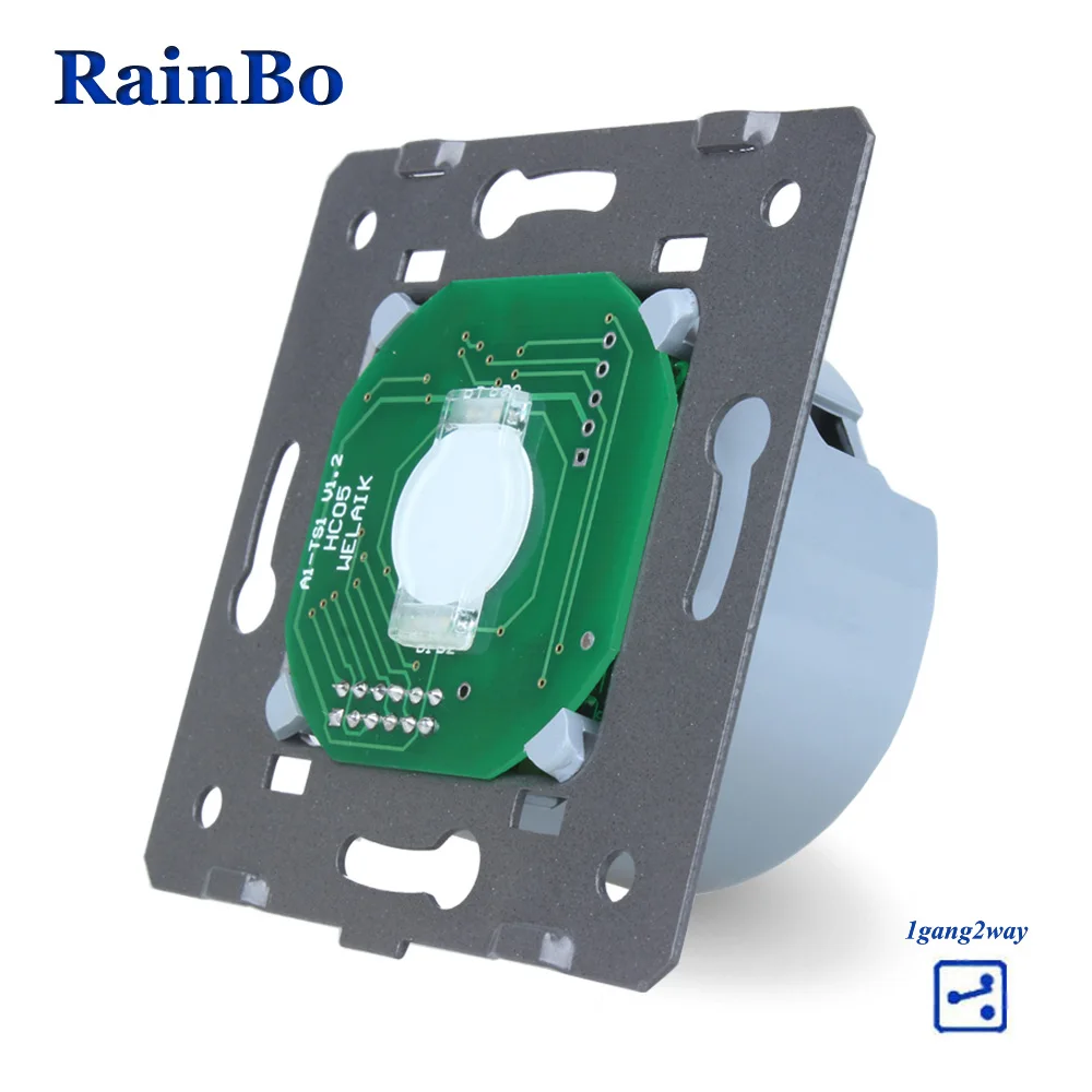 

Touch Switch FreeShipping RainBo Manufacturer Wall Switch EU 1 gang 2 way Touch Screen Wall Light Switches for LED 110~250V 5A
