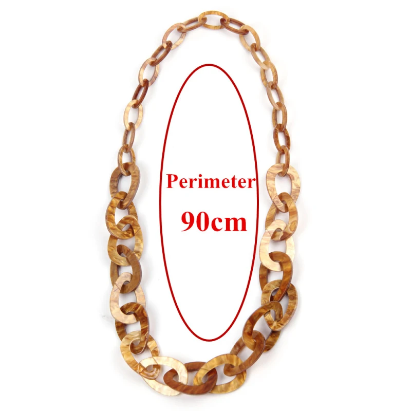 FishSheep новая акриловая Длинная цепочка ожерелье с простым дизайном пластиковая массивная цепочка ожерелье модное ювелирное изделие