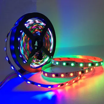 

12V 5m/roll RGB LED Strip Light WS2811 IC Individually Addressable Marquee 2811 30 60 pixels/leds/m wireless control Waterproof