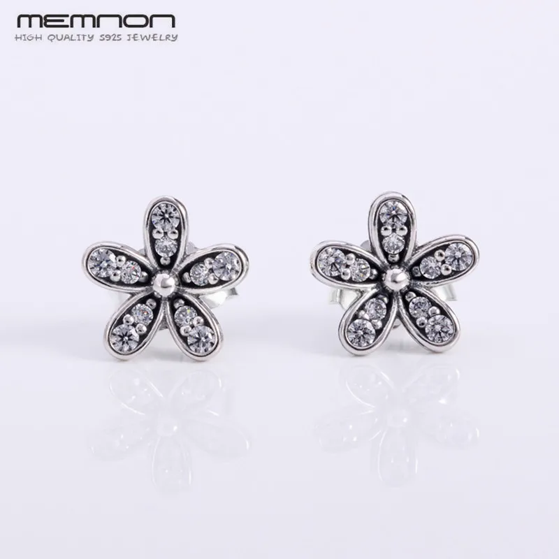 

Memnon silver 925 jewelry New spring Daisy Earring Stud earrings for women 925 sterling silver earring fine Jewelry ER015