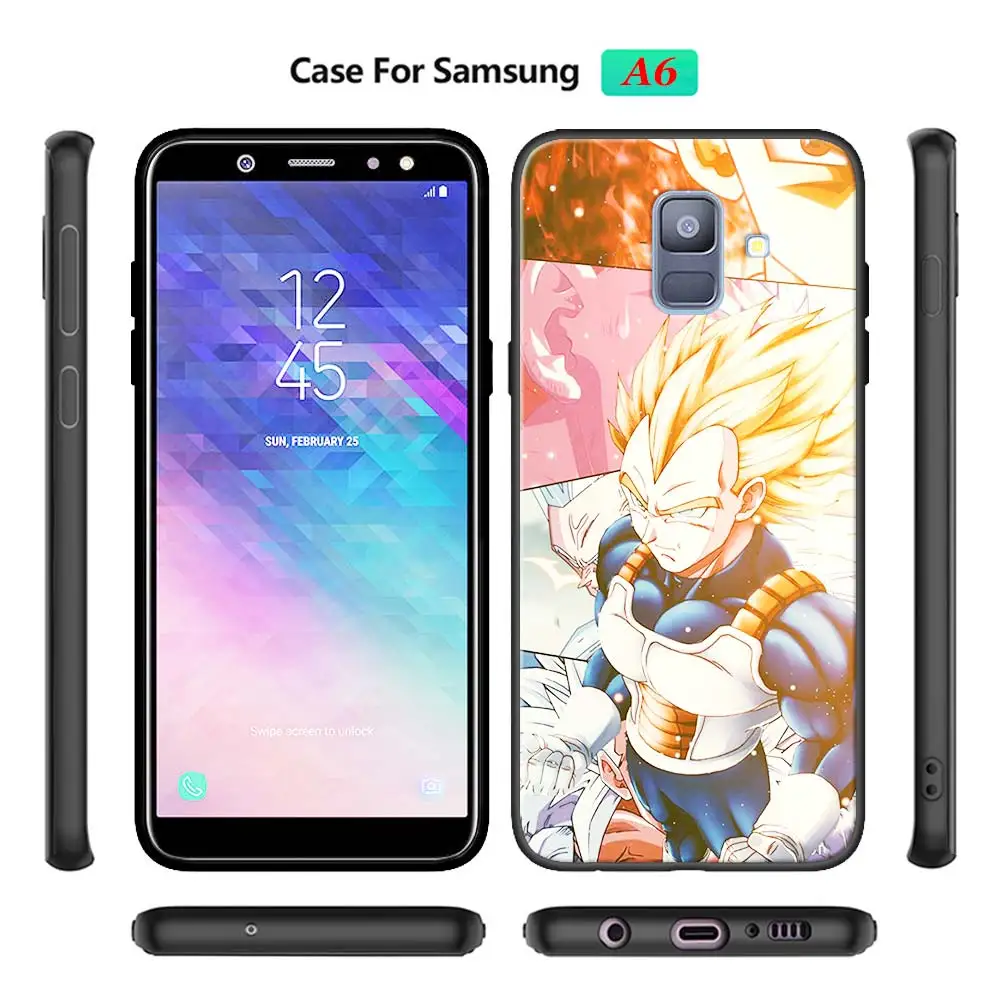 Мягкий чехол для телефона Goku Dragon Ball Z Super Saiya s для samsung Galaxy A10 A20 A30 A40 A50 A70 A6 A7 A8 Plus A9 M30 M20 черный чехол C