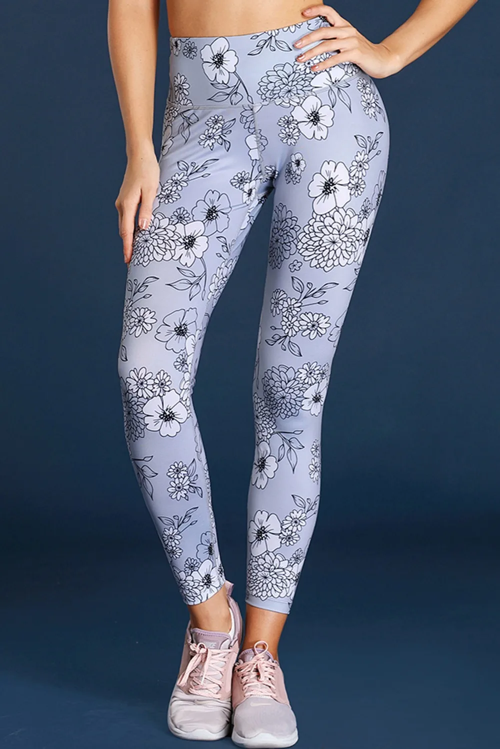 Gray-Floral-Print-Allover-High-Waist-Leggings-LC77123-11-2