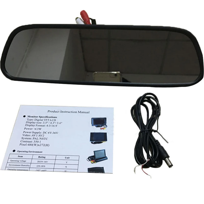 5 Car Backup Reverse Rearview Mirror Monitor with Rear View Camera (4)