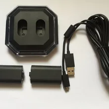 2x1400 mAh аккумуляторная батарея+ двойной слот зарядная станция Док-станция+ зарядный кабель для Microsoft Xbox One беспроводной контроллер