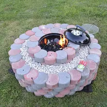 Garden DIY Plastic Mold Path Pavement Model Concrete Stepping Stone Cement Brick Maker QP2