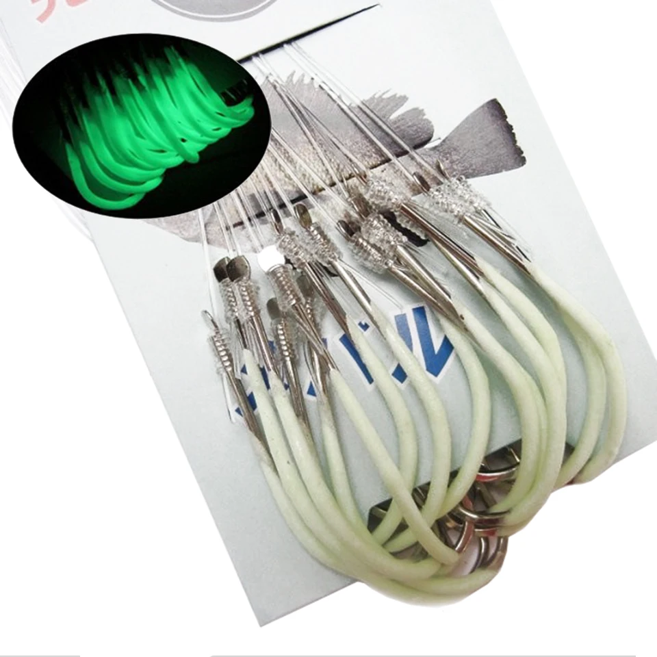 Luminous рыболовный крючок 12-30 # колючей крючки Pesca Рыбная ловля Рыбалка снасти