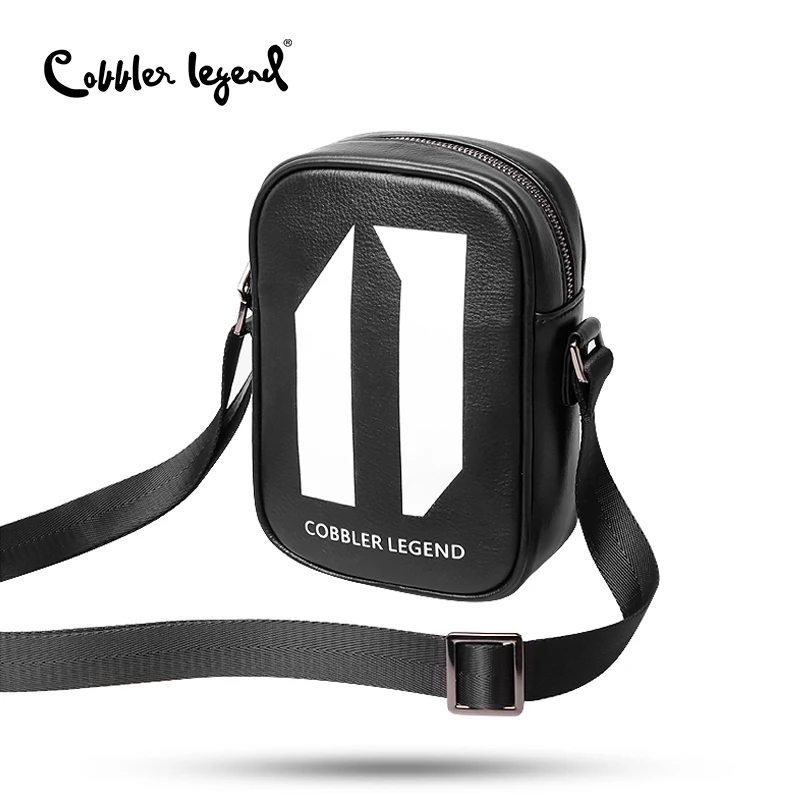 

Cobbler Legend Famous Brand Black Genuine Leather Men Messenger Bags Small Bag Casual Shoulder Bags Mobile Crossbody Bag for Men