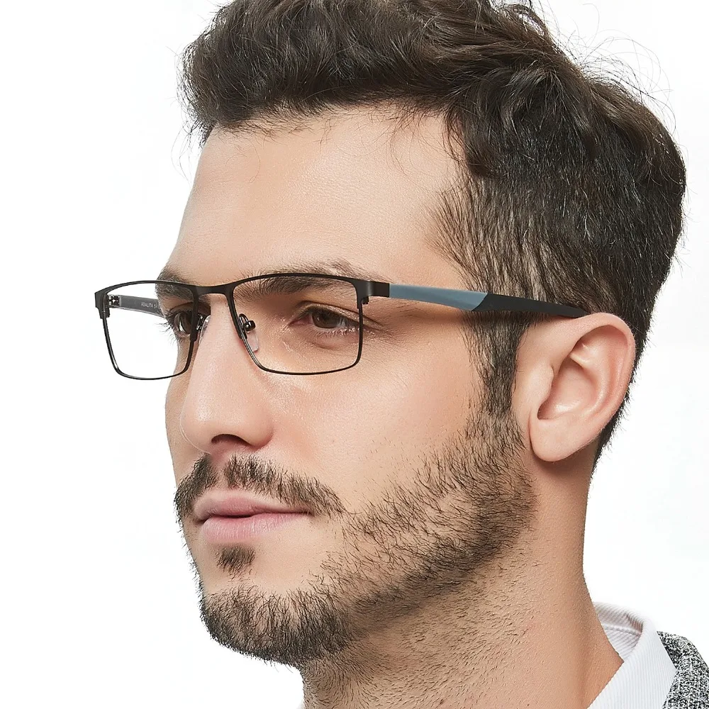 Skup OCCI CHIARI 2018 moda marka mężczyźni Patchwork powieść projekt prostokąt oko czyste soczewki do okularów oprawki do okularów korekcyjnych okulary W CERIONI