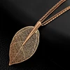 2022 Fashion New Rose Gold Color Necklace For Women Necklaces & Pendants Sweater Chain Big Leaves Pendant Statement Jewelry Gift ► Photo 1/6