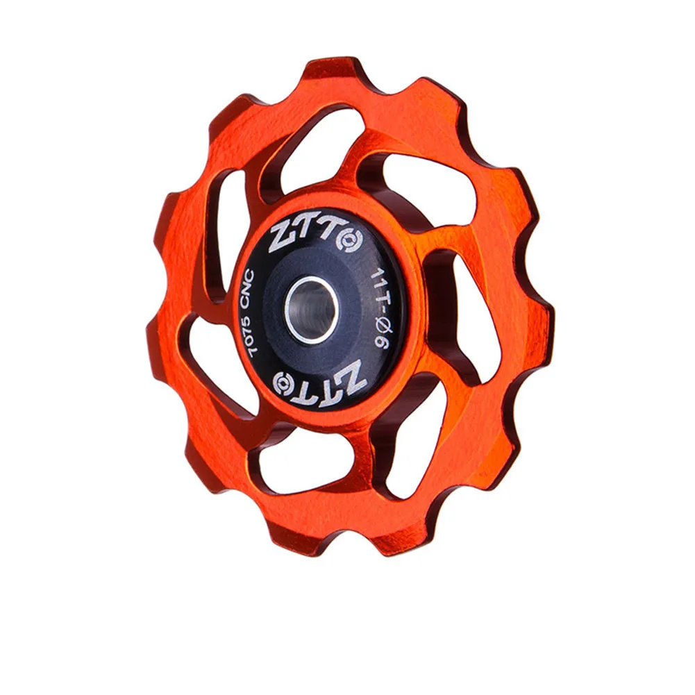 11 T задний переключатель передач велосипедный Jockey колесо керамический подшипник шкив CNC дорожный велосипед направляющий ролик ED - Цвет: Red