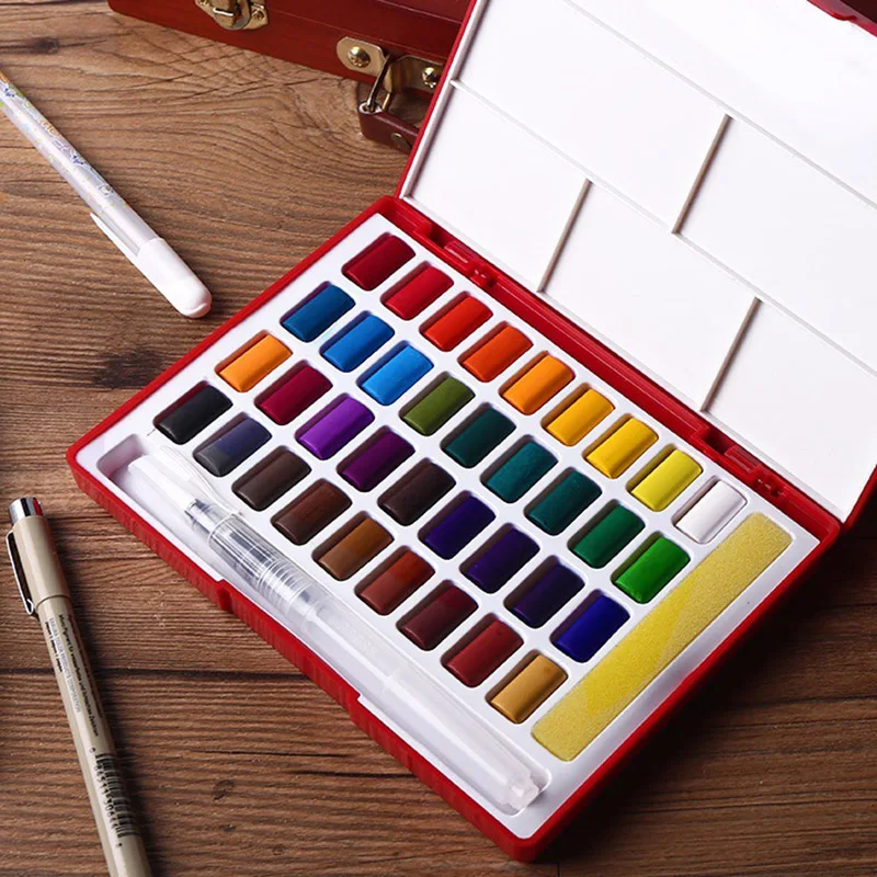 Buy 24/36/48Colors Solid Watercolor Paint Pigment