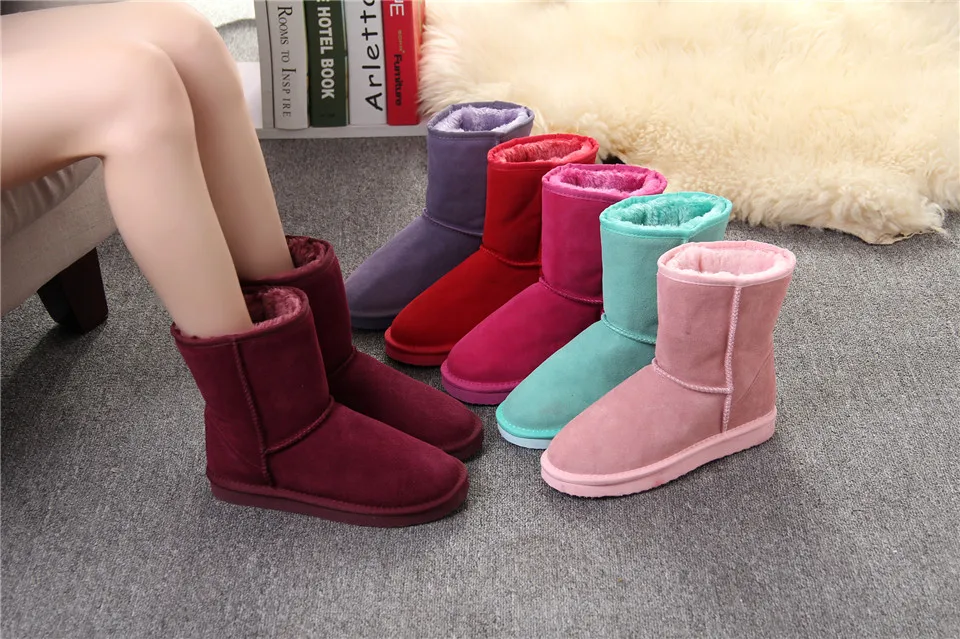 MBR FORCE/классические зимние ботинки из натуральной воловьей кожи; шерсть; женские ботинки; теплая зимняя обувь для женщин; большие размеры 34-44