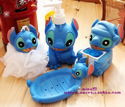 Bathroom Set Stitch Bathroom Four Piece Set Bath Set Bathsite Pot Soap Box Vinyl Soap Massage Soap Oatmealbox Mirror Aliexpress