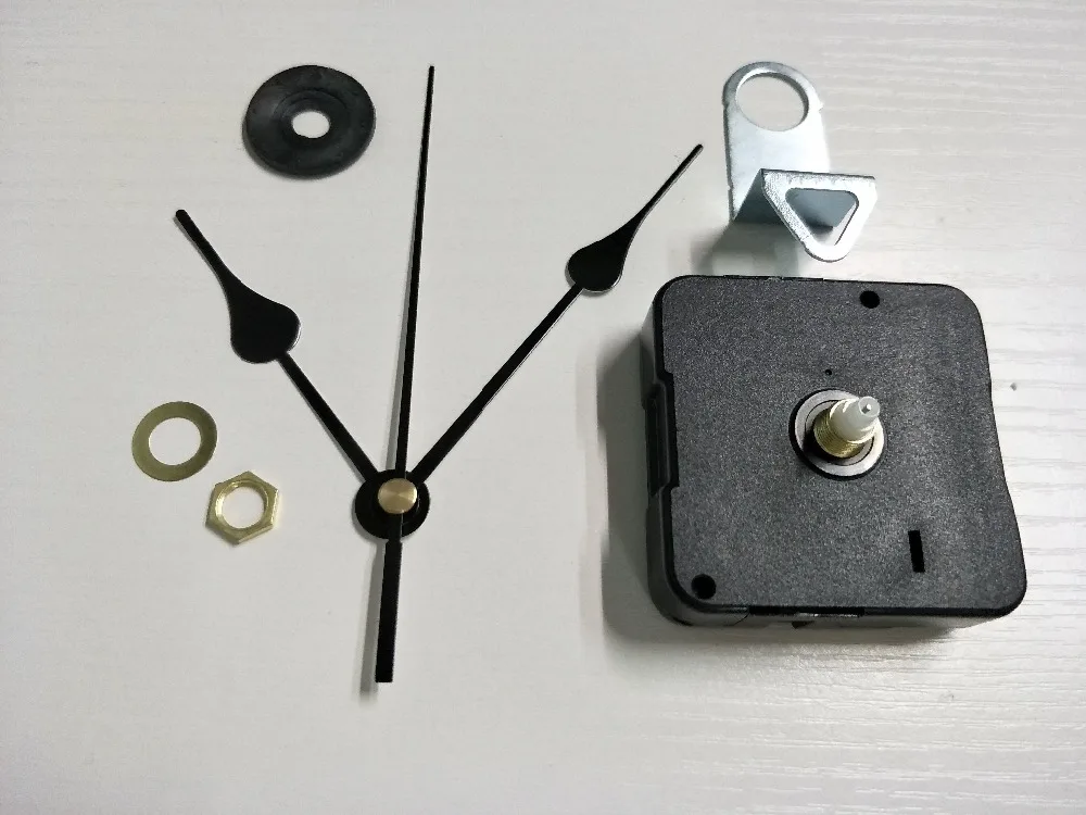 

100x promotion sweep Clock Movement quartz wall clock mechanism Centre Screw type movement with black long hands DIY clock kits