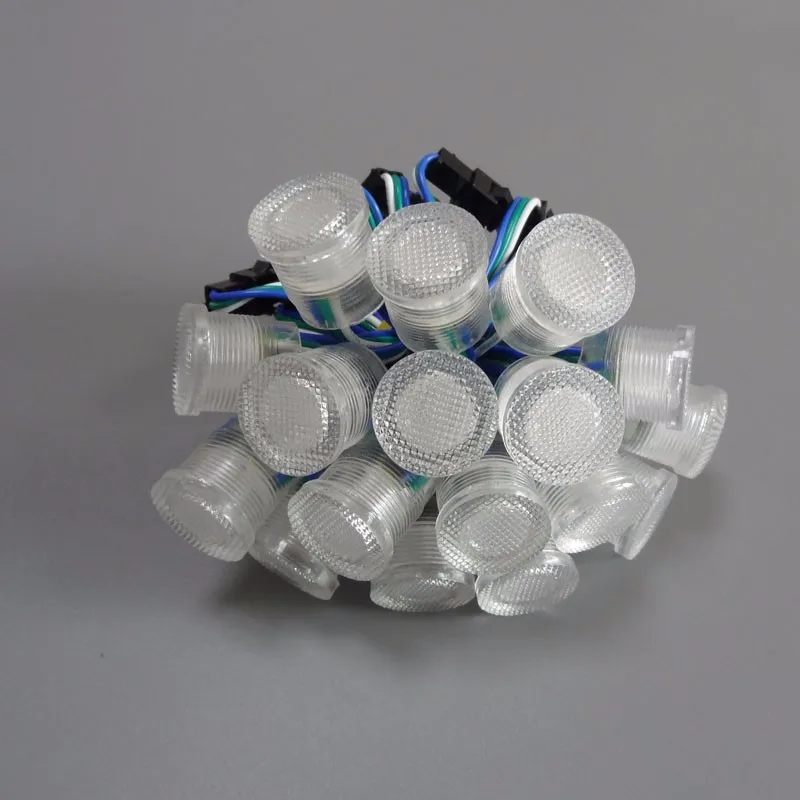 

diameter 20mm transparent /milky cover led module strings DC5V ws2811IC 5050SMD1 LED RGB digital led pixel lights