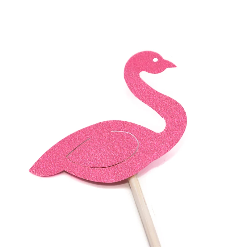 20Pcs Flamingo Cake Cupcake Topper Picks Cake Flags Kids Baby Shower Birthday Wedding Cake Decoration Flamingo Party Supplies