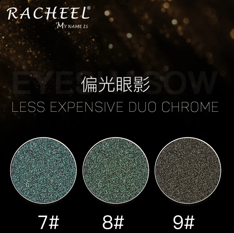 3 малахитовые зеленые градиентные цветные бриллиантовые яркие тени для макияжа, лазерные поляризованные магнитные тени для век 3,65 см