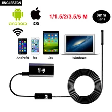 WiFi Endoscope Camera Mini Waterproof Hard Cable Inspection Camera 8mm 1-10m USB Wireless Android Endoscope Camera For Iphone