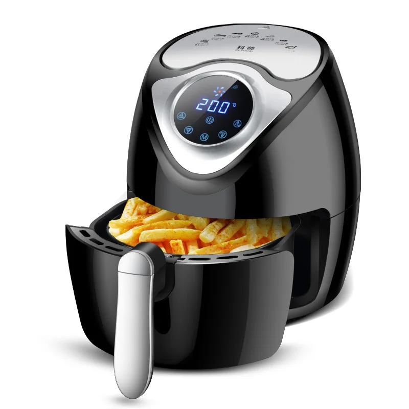 1300W 2.6L Air Fryer Pan Home Intelligent Touch Screen Electric Deep Fryer No Oil Fume Potato Chips Frying Machine Multicppker 1300W 2.6L Air Fryer Pan Home Intelligent Touch Screen Electric Deep Fryer No Oil Fume Potato Chips Frying Machine Multicppker
