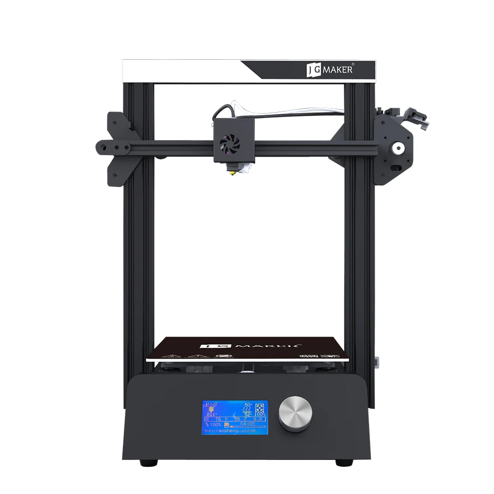 buy JGAURORA Magic 3D Printer Single nozzle LCD screen knob control Aluminum substrate Sheet metal base Semi DIY design