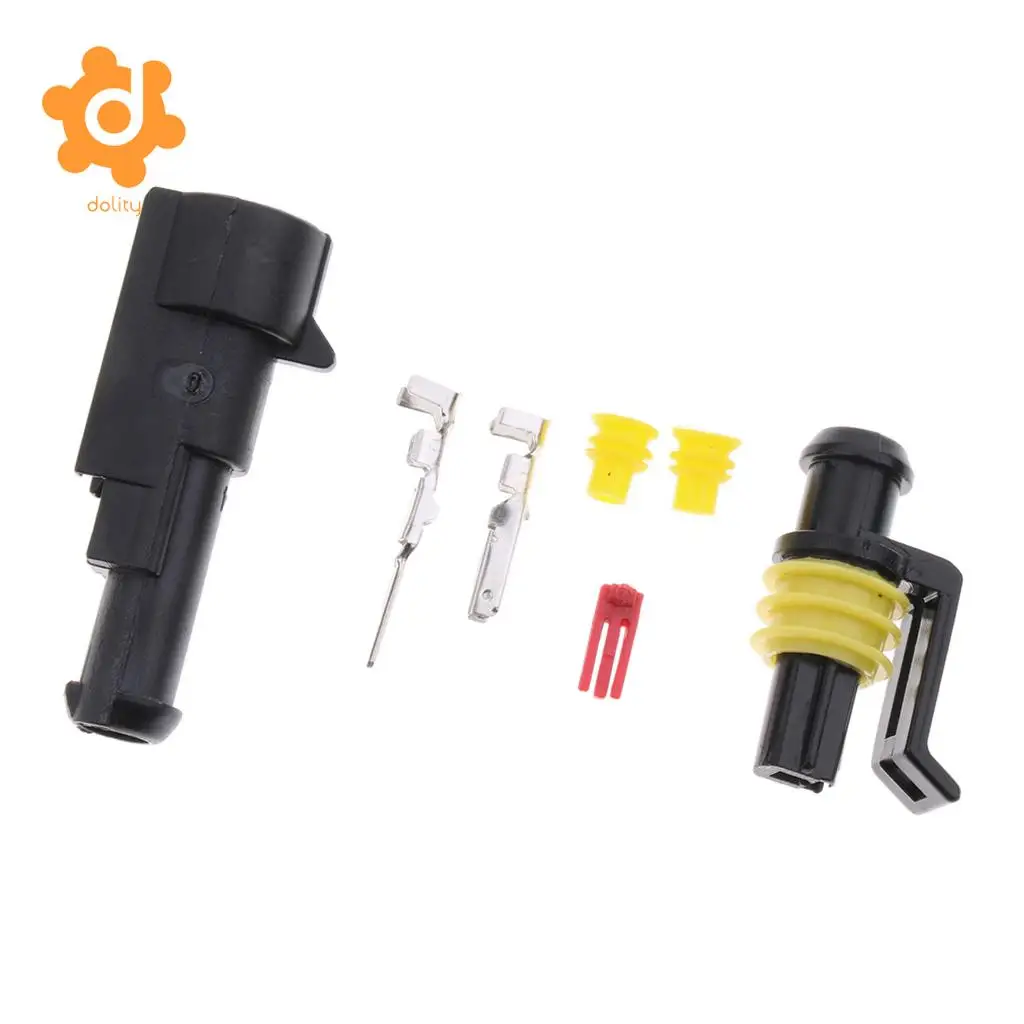 Baoblaze 1 Set 1/2/3/4/6 Pin HID Sealed Waterproof Quick Splice Electrical Wire Connector Plug