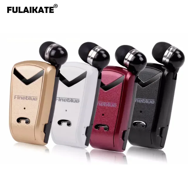 FULAIKATE Wireless Earphone Fashion Clip on Handsfree Bluetooth Headset with Mic for iPhoneXs Max xiaomi Samsung Note9