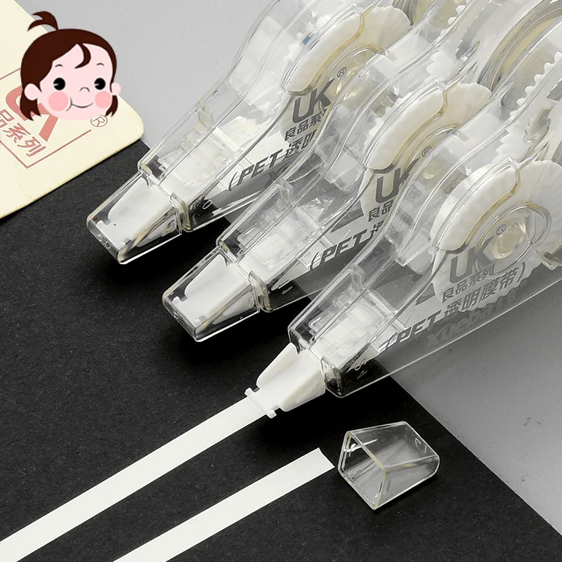 3pcs/set 7M Transparent Correction Tape White Sticker , Office School
