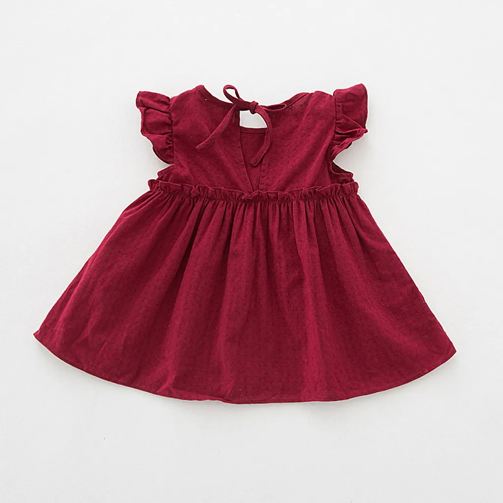 Kids Baby Ruffle Sleeve Dress Clothes