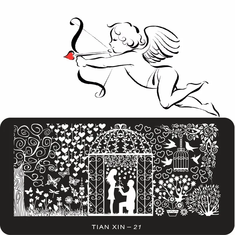 

Wholesale 24pcs Mix Love Flower Lace Design Nail Art Stamping Template Image Plates DIY Nail Polish Accessories Print Tools