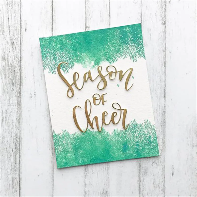 

GJCrafts 2018 New Season of Cheer Metal Cutting Dies Letter Alphabet 12*12cm for Scrapbooking Card Album Making DIY Craft Diecut