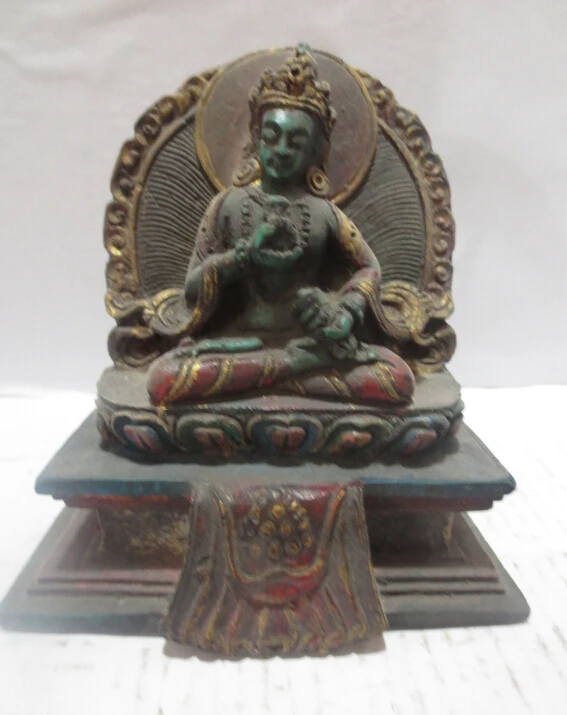 

collectible old Tibetan traditional hand-carved buddha statue from Tibet buddhism 100% fast shipping 08