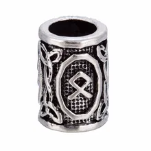 Dawapara 1pc Viking Runen Metalen Charm Baard Diy Kralen Haar Sieraden Tsjechische Bead Fit Charms Armband DIY mannen Sieraden maken(China)