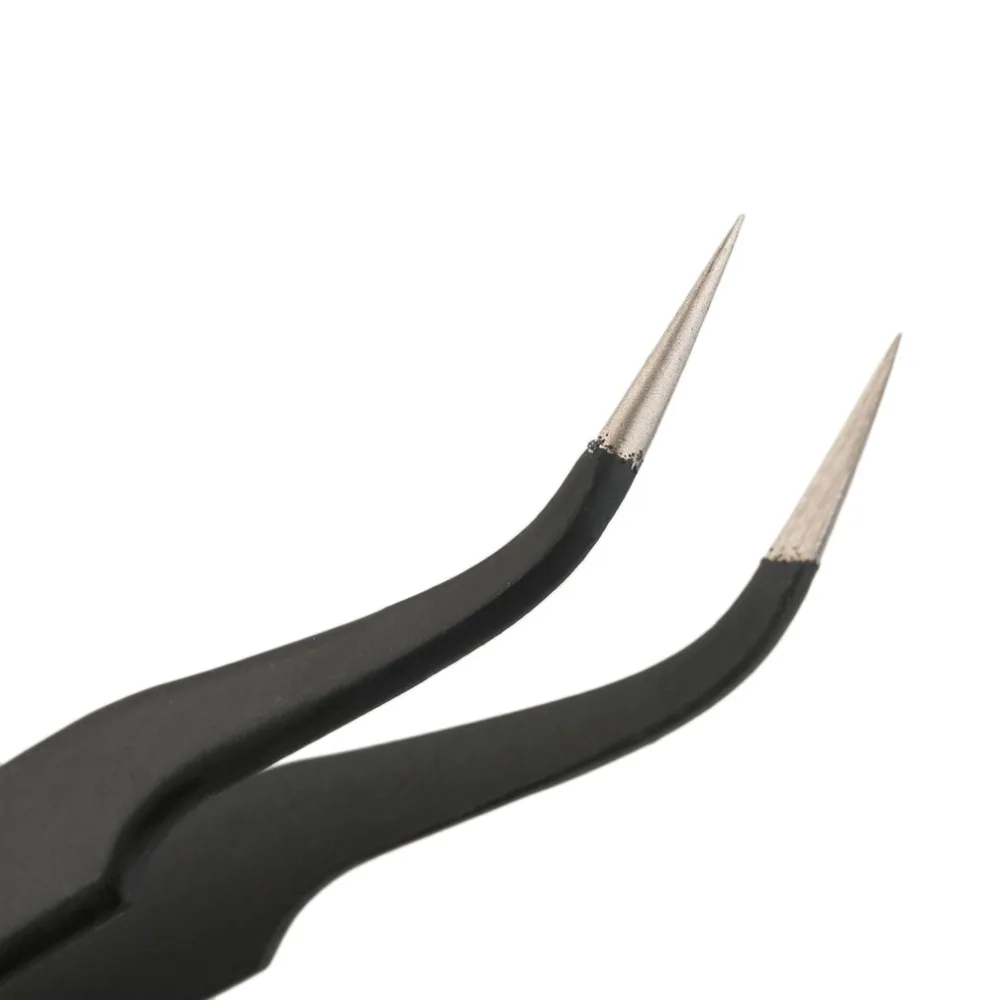 HOT Hand Tool Anti-static Stainless Steel Forcep Tweezers Straight Curved Flat TST Electronic Thickened Hardness Antistatic | Инструменты