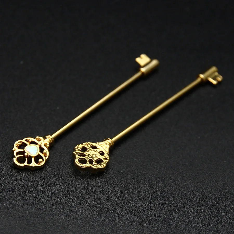 

ZLDYOU 1PCS Fashion Long Ear Industrial Surgical Stainless Steel Cartilage Earrings Ear Plugs Nipple Rings Body Piercing Jewelry