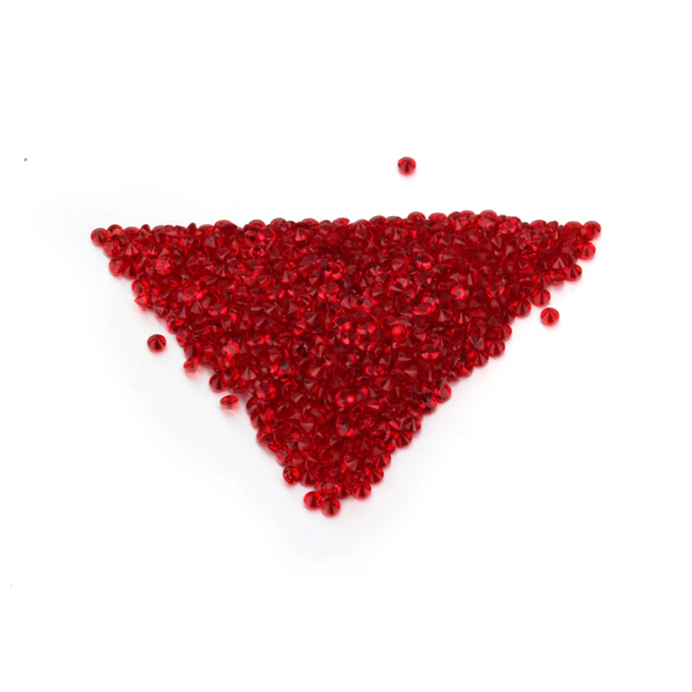 Free Shipping Hot Sale 500pcs 3.5mm-5.0mm Round Shape Machine Cut Red Glass Stone