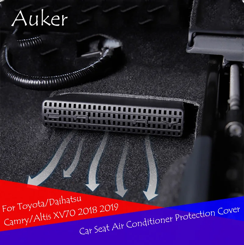Car Under Seat Rear AC Heat Floor Air Conditioner Vent Outlet Grille Cover 2Pcs/Set For Toyota