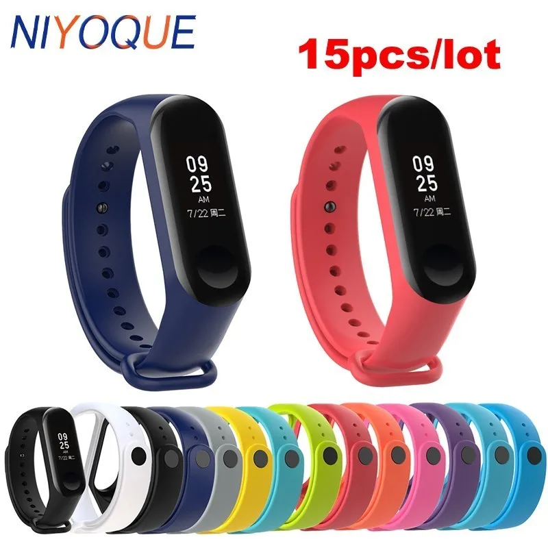 

15pcs/lot Wholesale Strap for Mi Band 3 Smart Accessories Xiaomi band 3 Bracelet