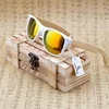 BOBO BIRD Womens Mens Bamboo Wooden Sunglasses White Frame  eyewear With Coating Mirrored UV 400 Protection Lenses in Wooden Box ► Photo 2/6