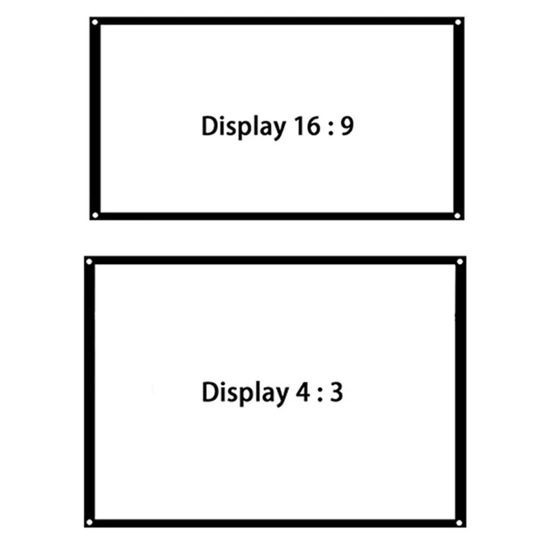 Thinyou 100 дюймов 16:9 экран для проектора матовая белая ткань стекловолокно простой занавес домашний настенный для DLP светодиодный проектор